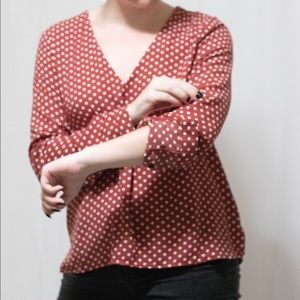 V-neck Professional Style Blouse-New With Tags!